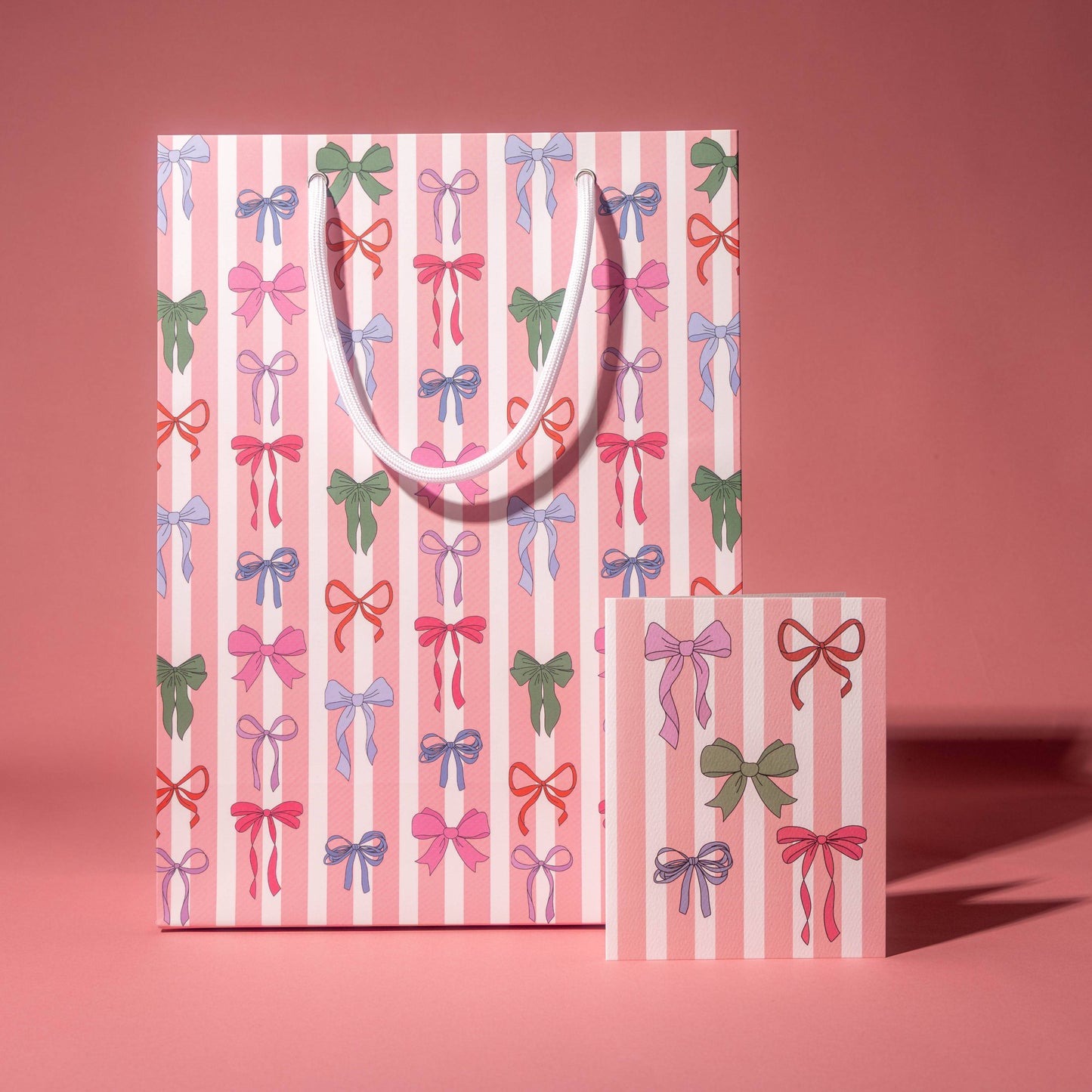Illustrating Amy - Stripe Bows Gift Bag