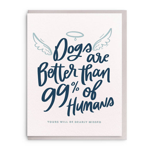 Dahlia Press - Dog Halo - Letterpress Pet Sympathy Greeting Card