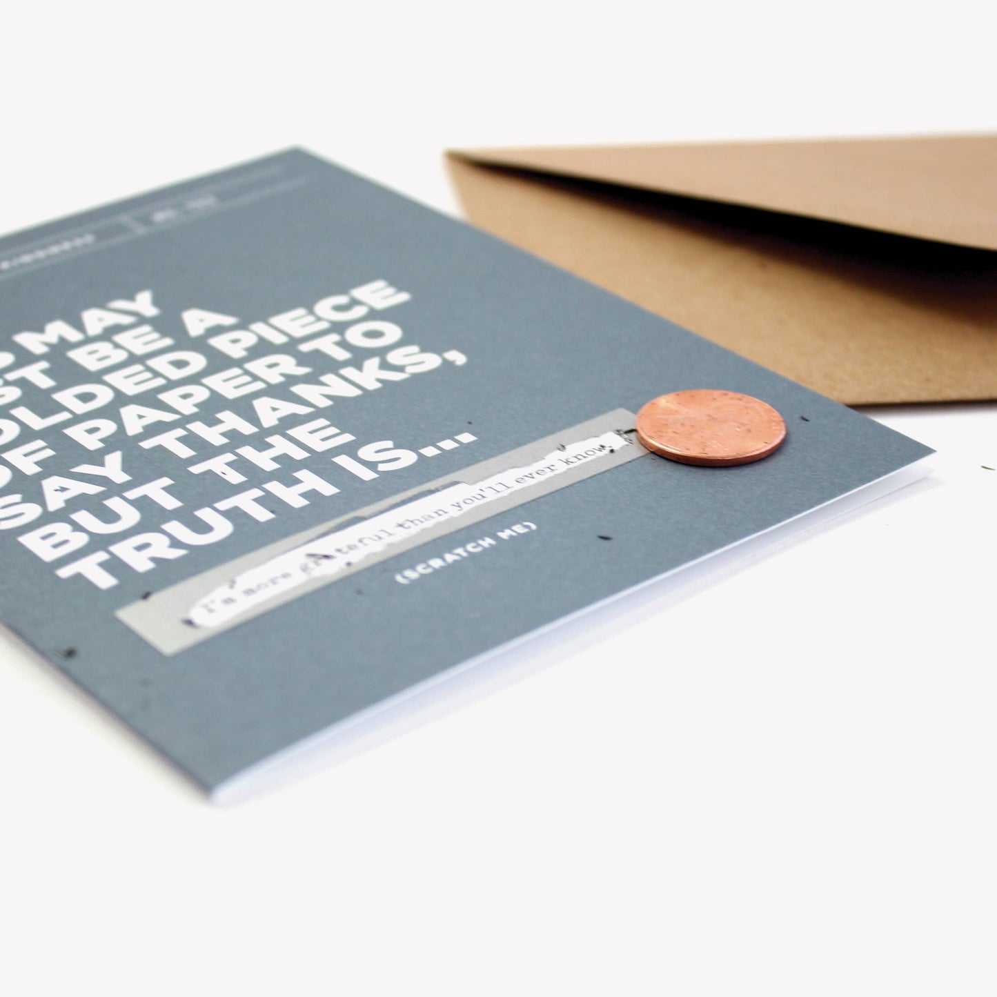 Inklings Paperie - Scratch-off Card - Folded Piece of Paper - Thank You