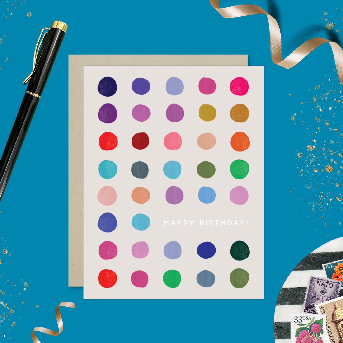 Barone and Co. - Colorful Dots Birthday Card