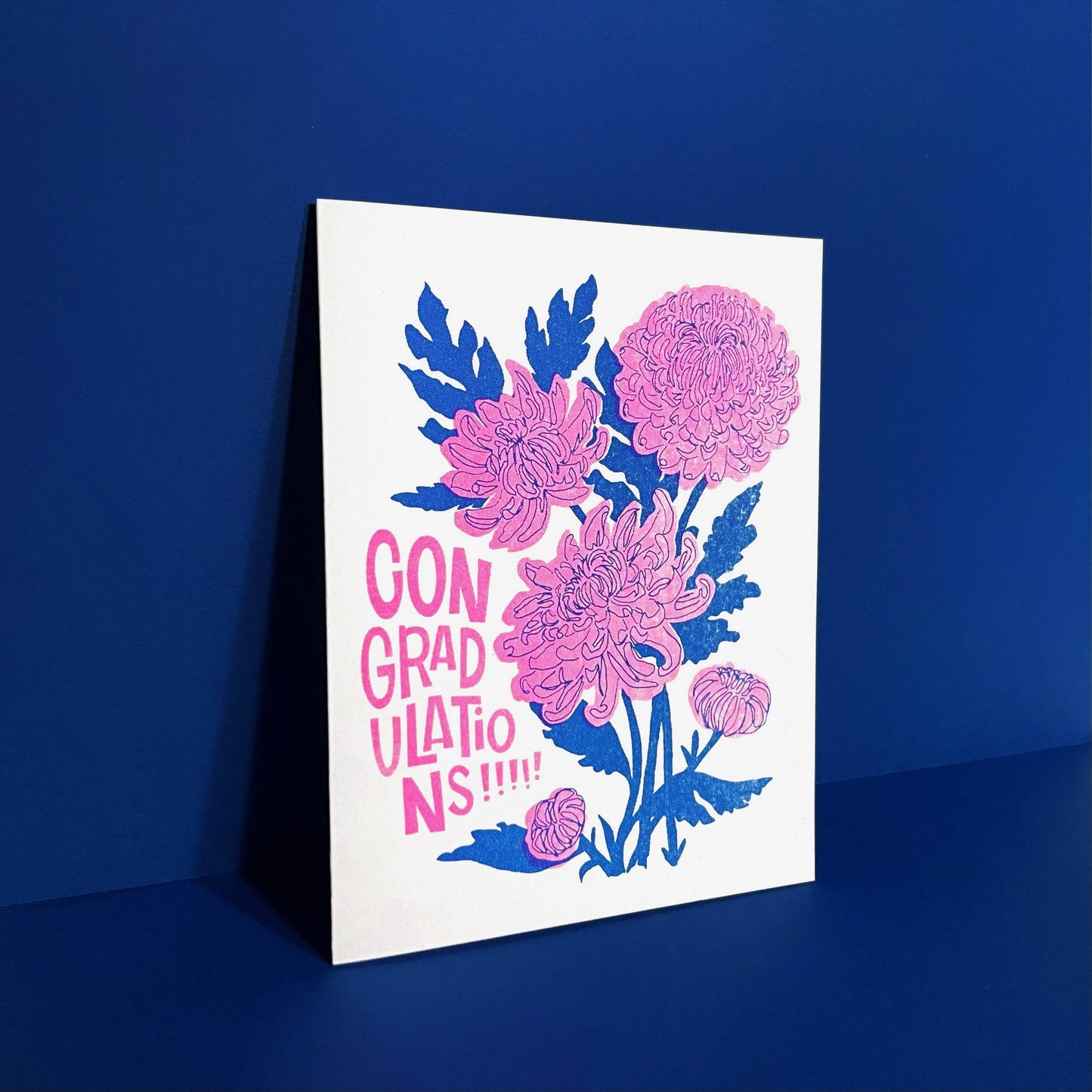 Pier Six Press - Con"grad"s Mums - Fun Risograph Greeting Card