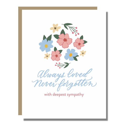 Prairie Letter Shop - Always Loved Sympathy Card | Sympathy Note for Loss or Pet