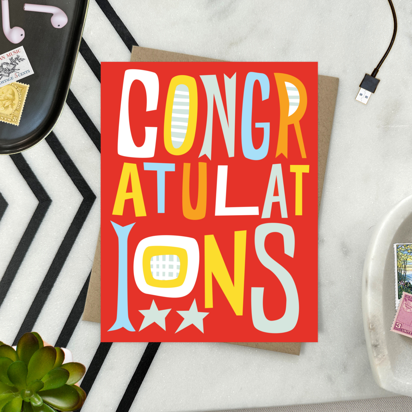 Barone and Co. - Congrats Funky Congrats Card