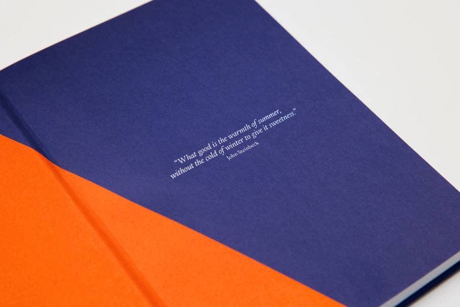 Yop & Tom USA - Contrast Lined Notebook (A5) - Navy & Orange