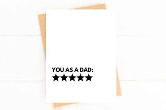 Five Dot Post - Five Star Dad Funny Father's Day Greeting Card