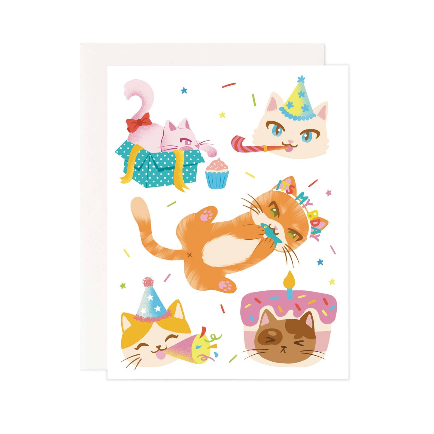 Pineapple Sundays Design Studio - B-Day Cats Greeting Card