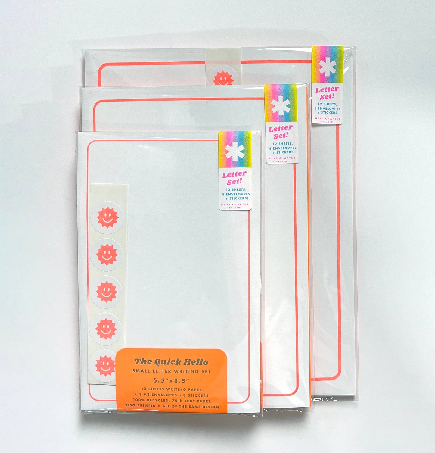 Next Chapter Studio - Letter Writing Set - Suns / Flo Orange