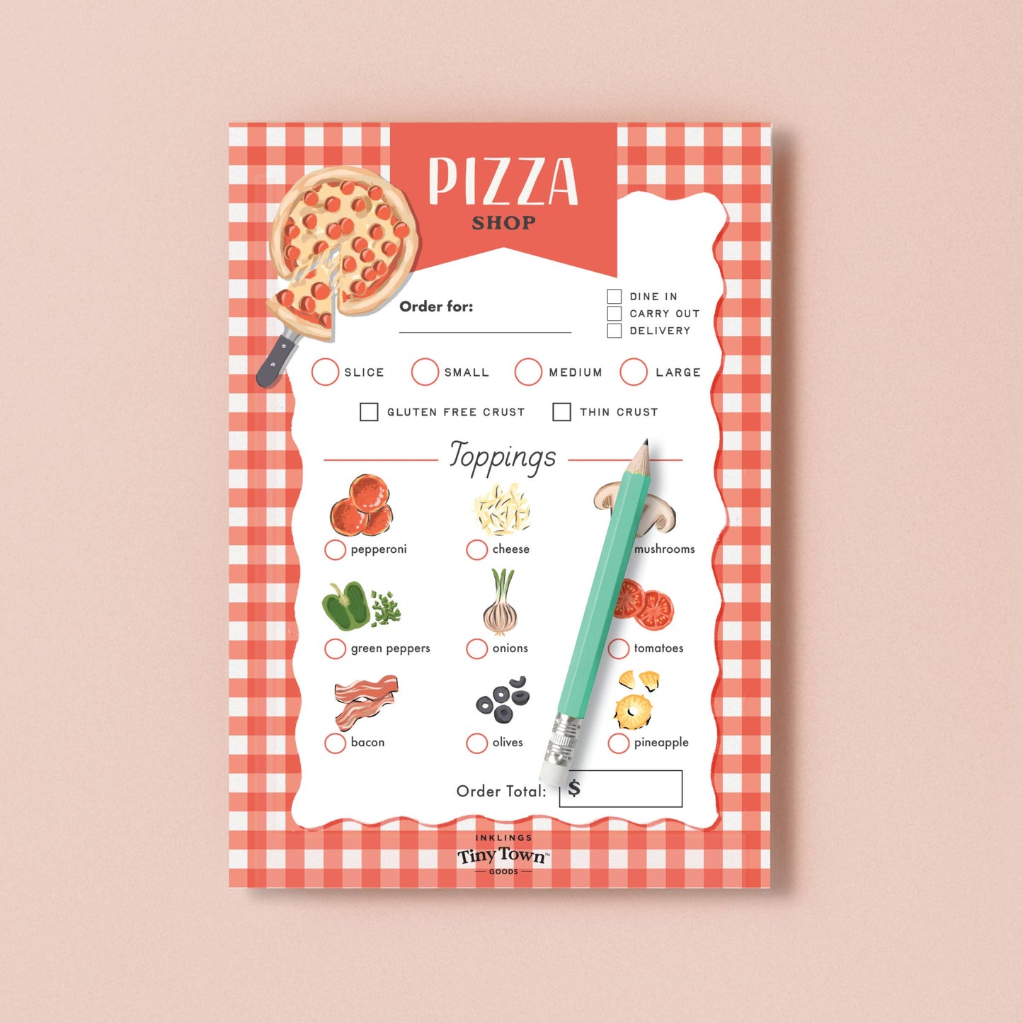 Inklings Paperie - Play Notepad - Pizza Shop