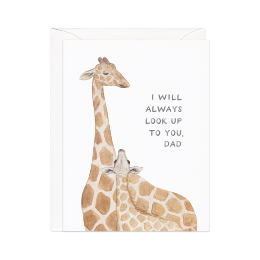 Amy Zhang - Look Up To You Giraffe — Animal Pun Father's Day Card