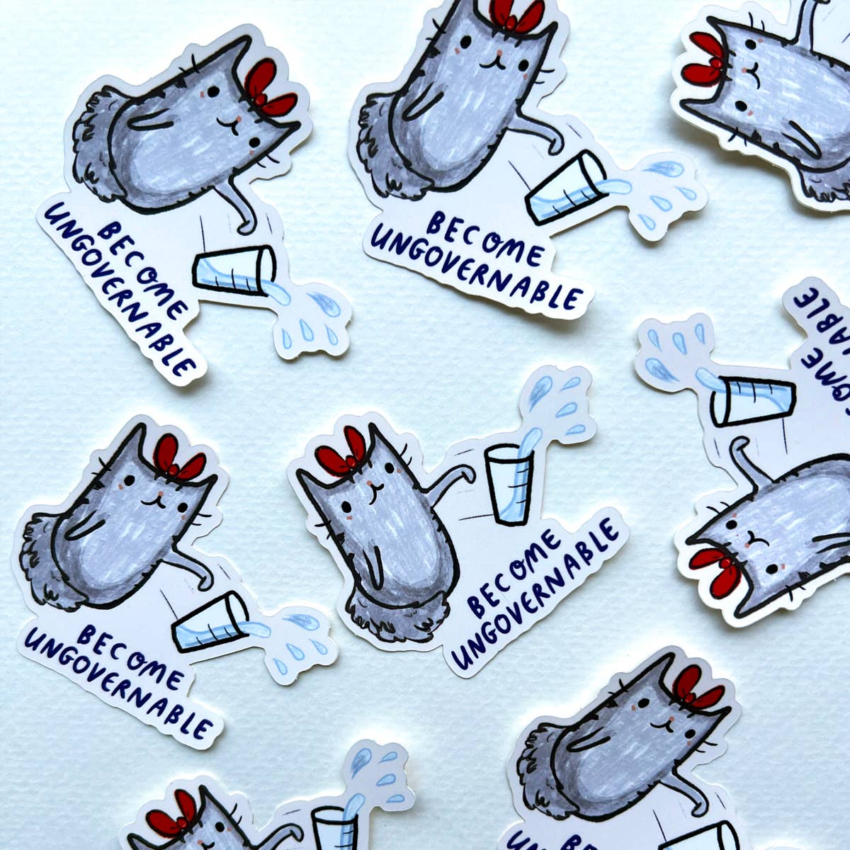 Become Ungovernable Jerky Cat - Sticker