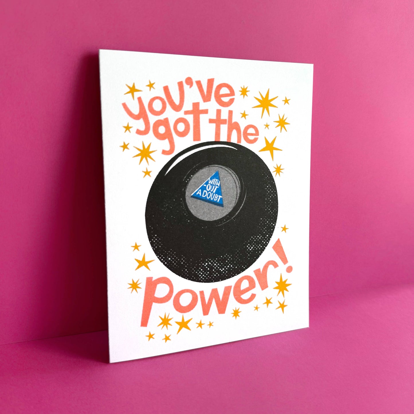 Pier Six Press - You've Got the Power Congrats Risograph Card