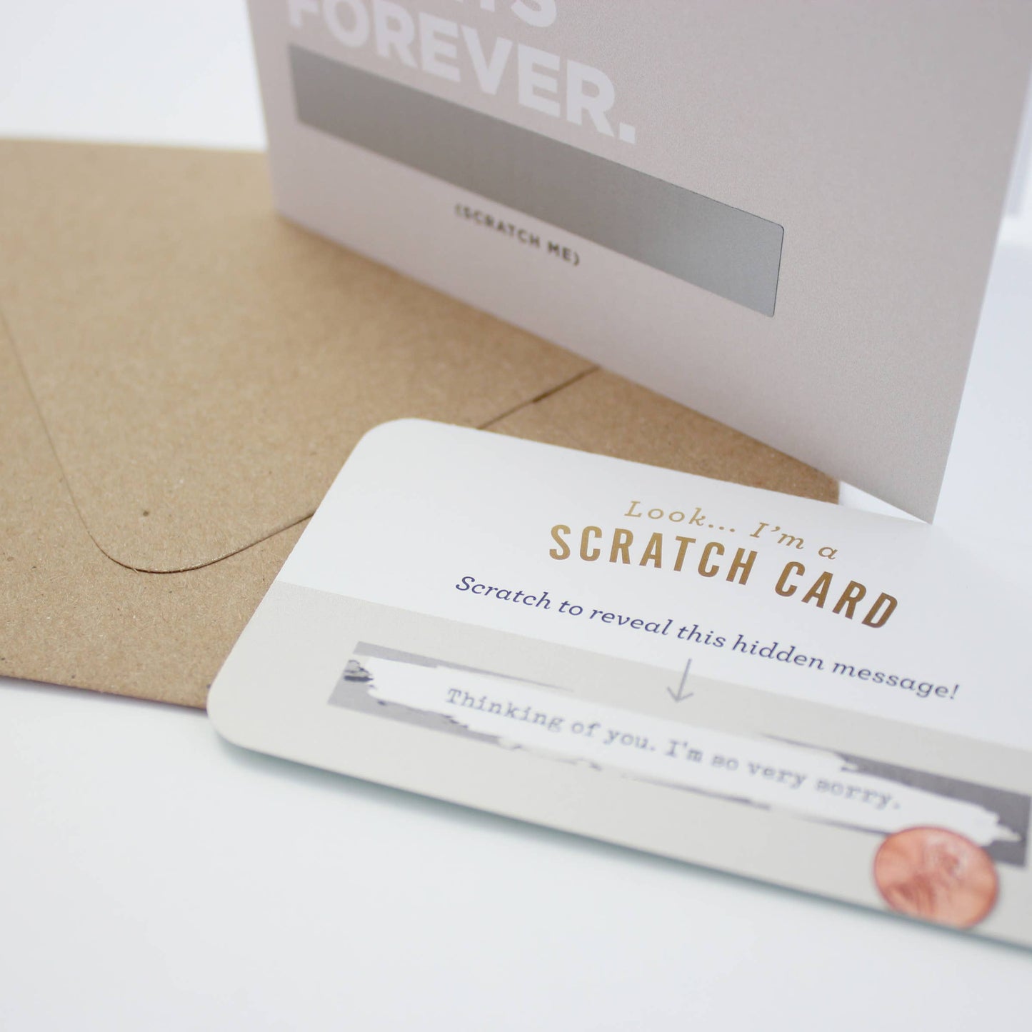 Inklings Paperie - Scratch-off Card - Pawprints - Pet Sympathy