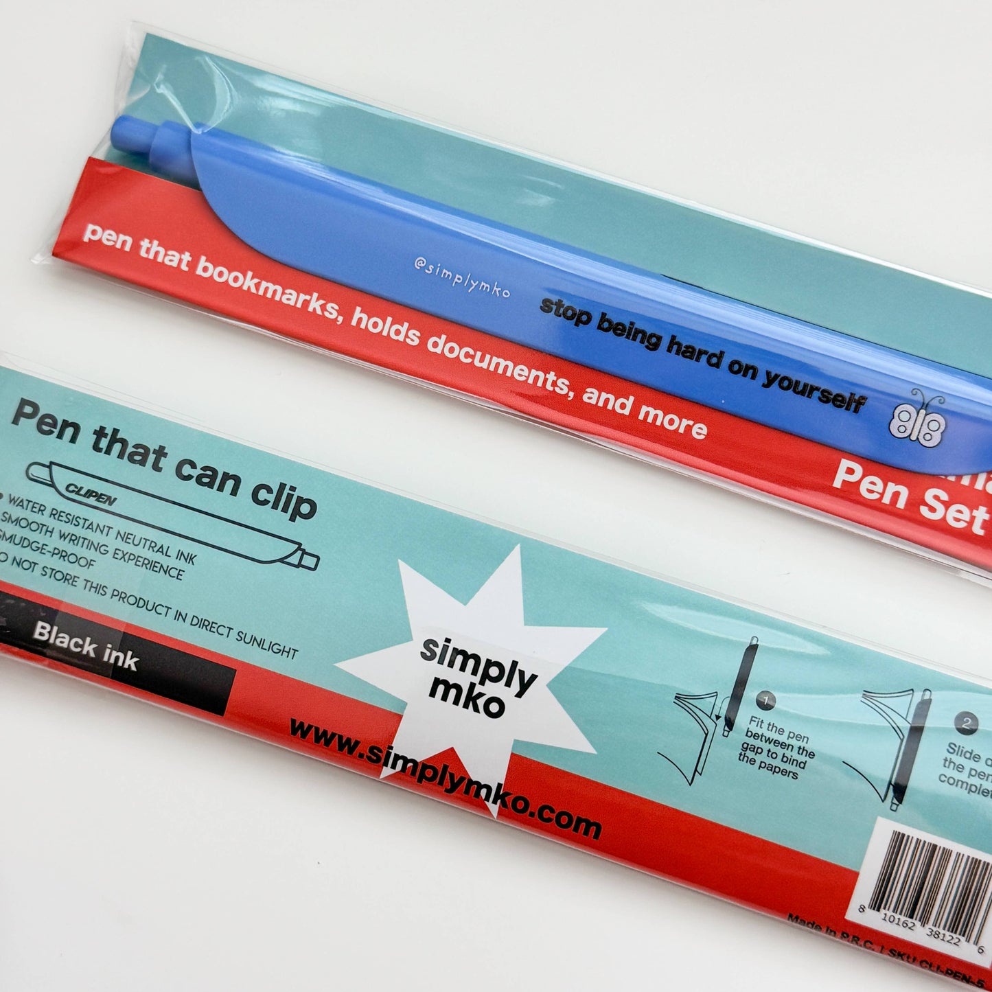 SimplyMKO - Stop Being Hard on Yourself Bookmark Pen