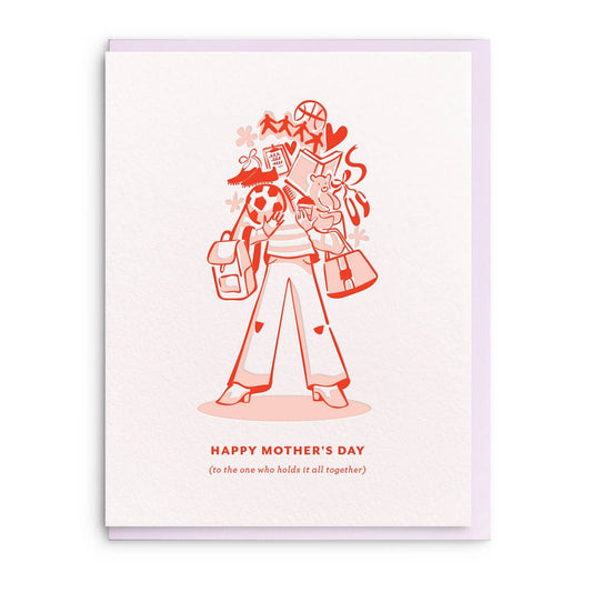 Dahlia Press - Holds It Together, Letterpress Mother's Day Greeting Card