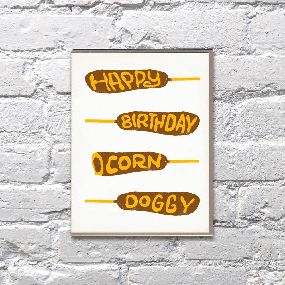 Corn Doggy - Birthday Card