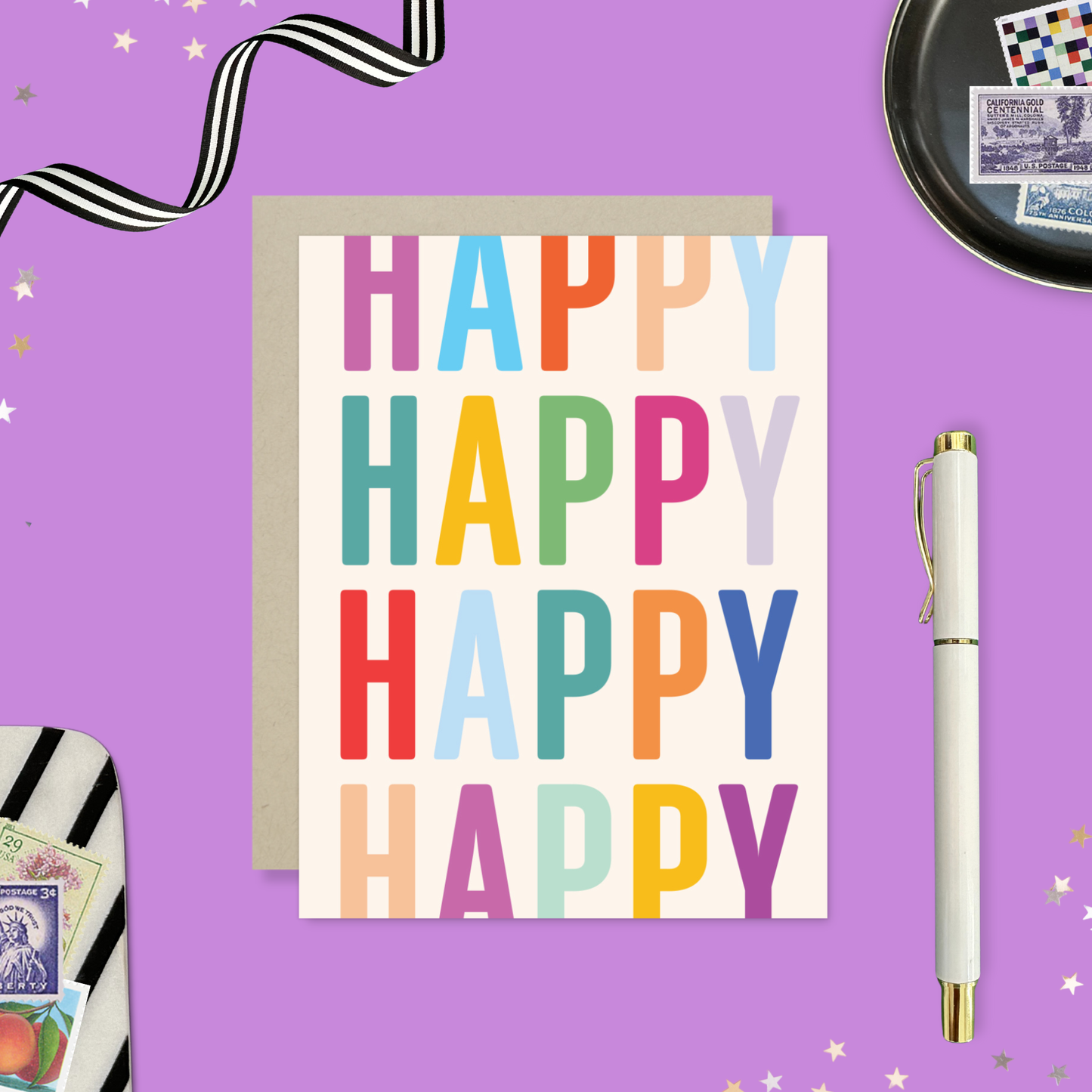 Barone and Co. - Happy Stacked Birthday Card