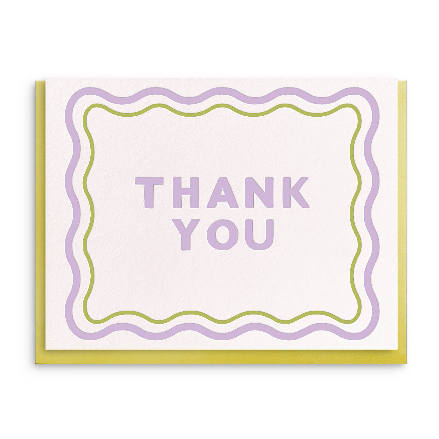 Dahlia Press - Thanks Wave - Letterpress Thank You Greeting Card