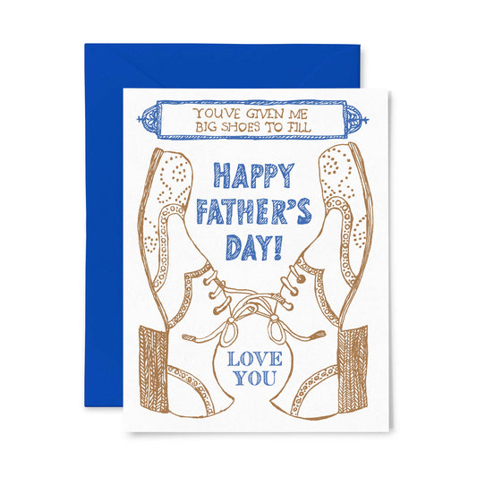 Color Box Design & Letterpress - Big Shoes Dad | Letterpress Greeting Card | Father's Day