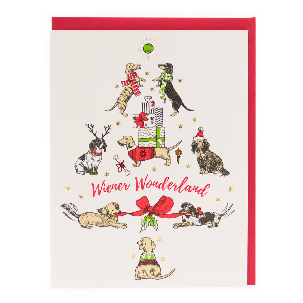 Porchlight Press Letterpress - Wiener Wonderland Card