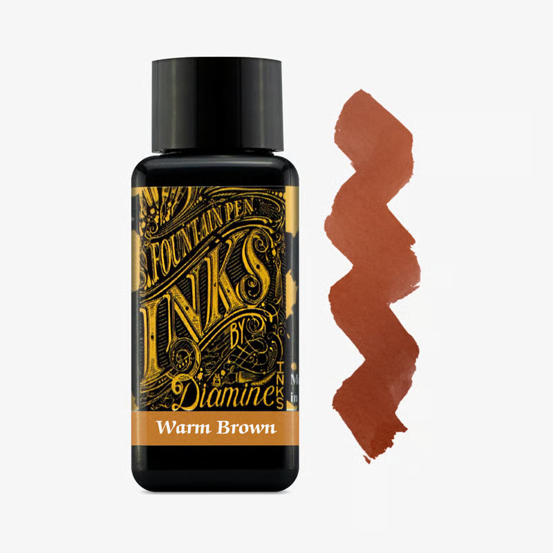 Warm Brown - Diamine Bottle Ink - 30mL