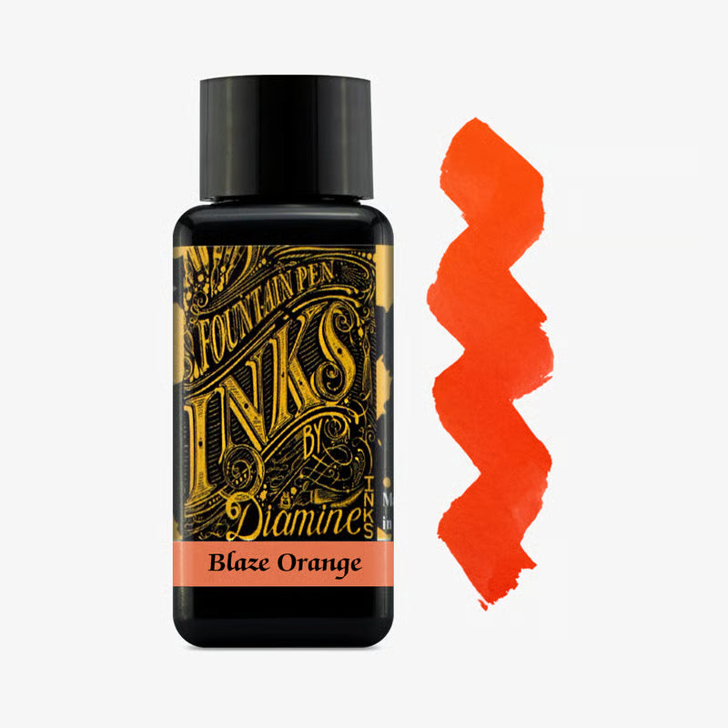 Blaze Orange - Diamine Bottle Ink - 30mL