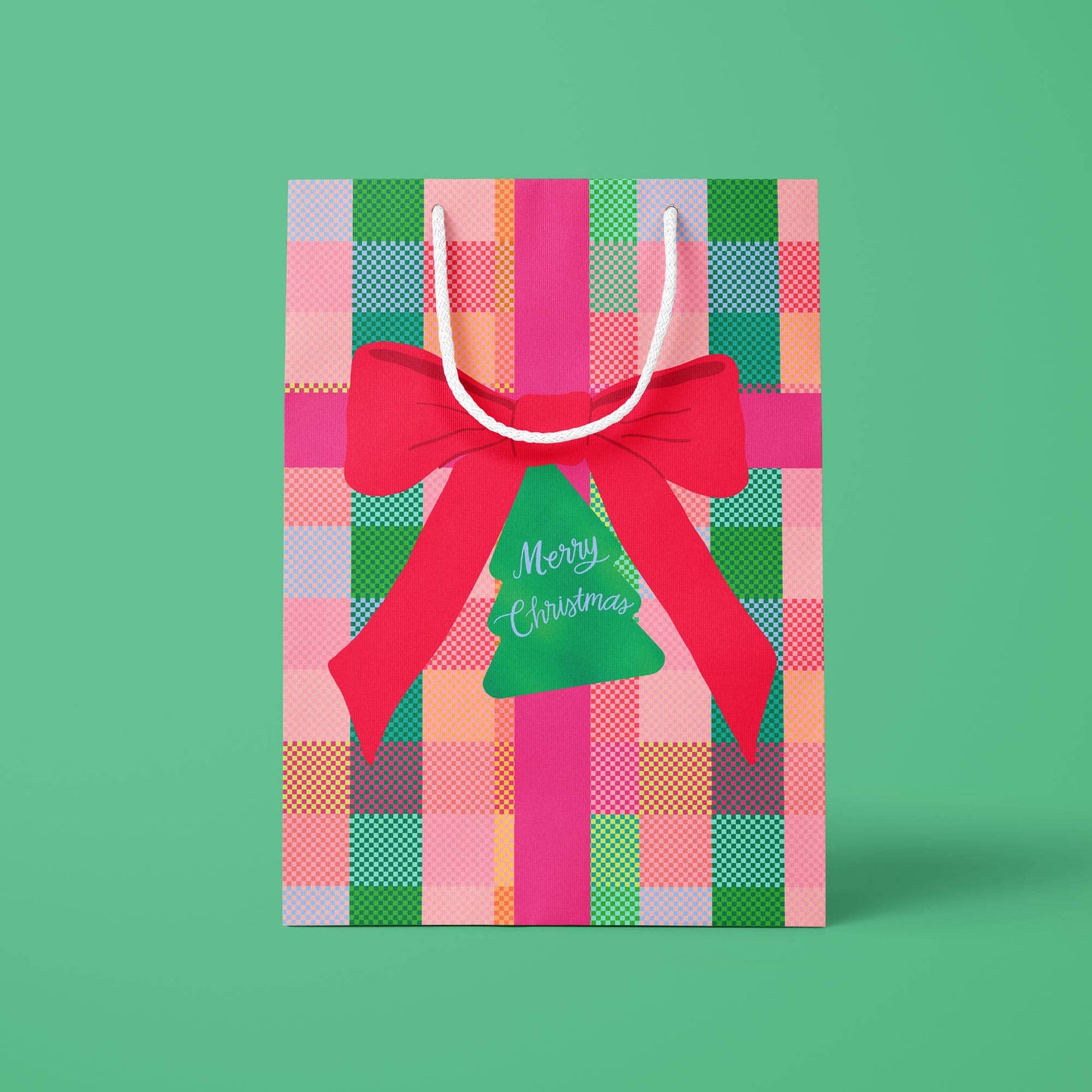 Pineapple Sundays Design Studio - Merry Christmas Bow Gift Bag