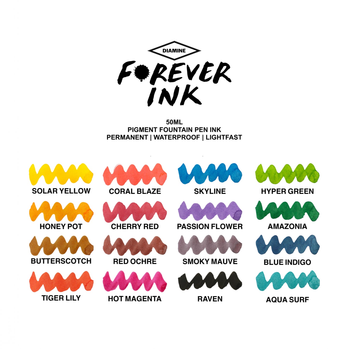Diamine Forever Pigment Ink - 50mL