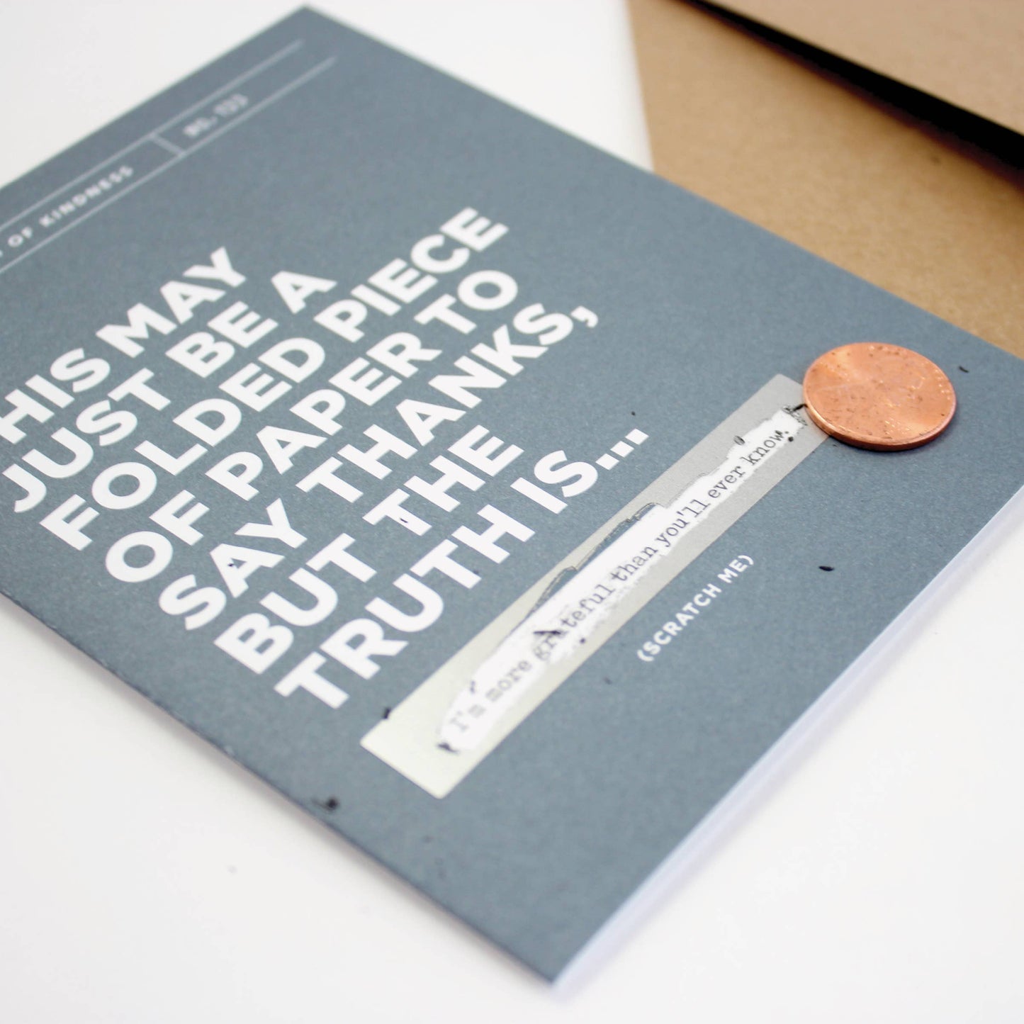 Inklings Paperie - Scratch-off Card - Folded Piece of Paper - Thank You