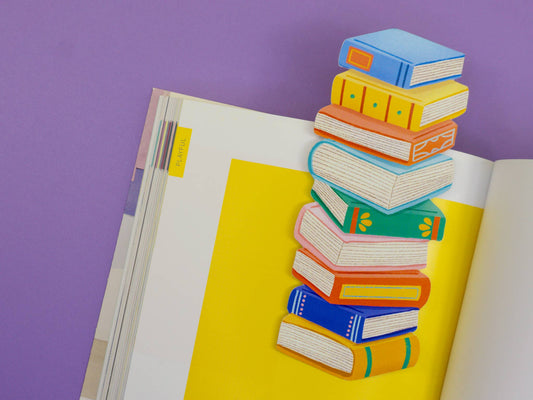 Grey Street Paper - Book Stack Die-Cut Bookmark