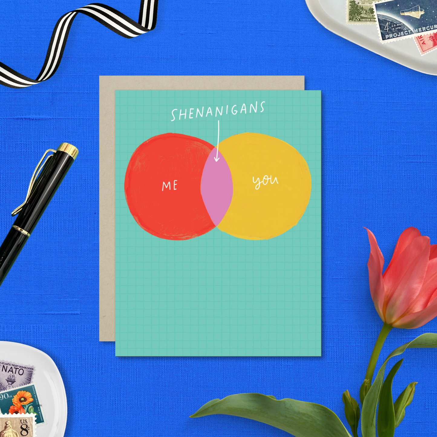 Barone and Co. - Shenanigans Venn Diagram Friendship Card