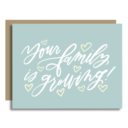 Prairie Letter Shop - Growing Family Card - Baby Shower, Adoption Foster Mom