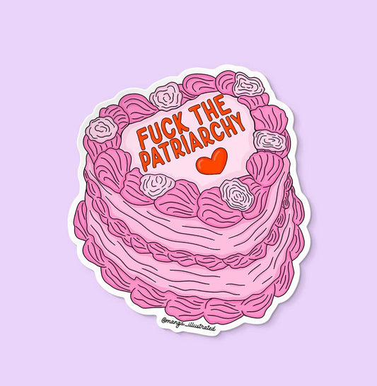 MangoIllustrated - Fuck the patriarchy cake sticker