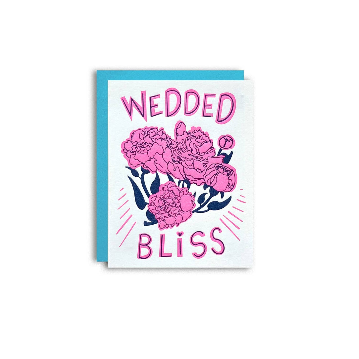 Pier Six Press - Wedded Bliss Peony - Letterpress Greeting Card