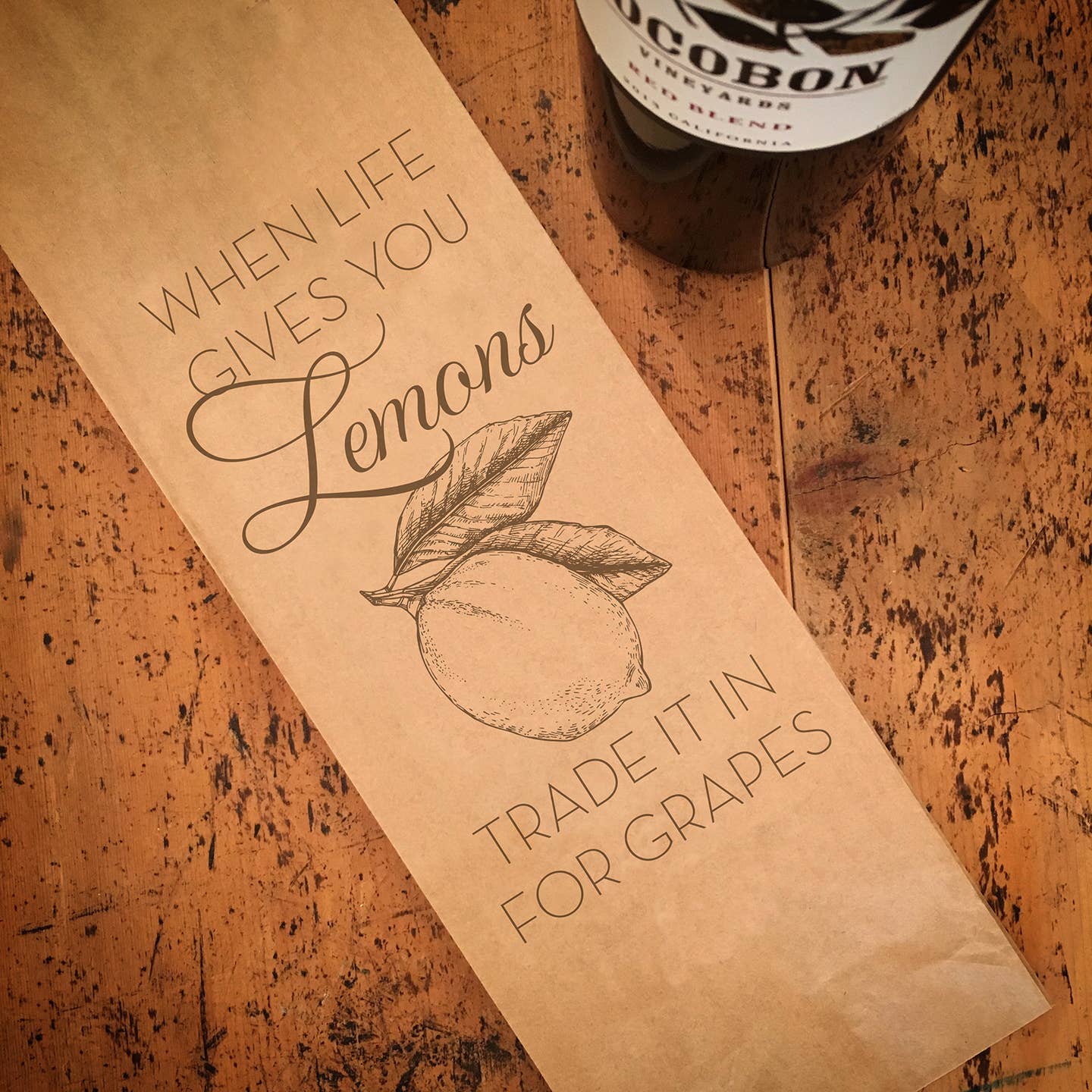 Alice-Louise Press - Lemons Wine Bag
