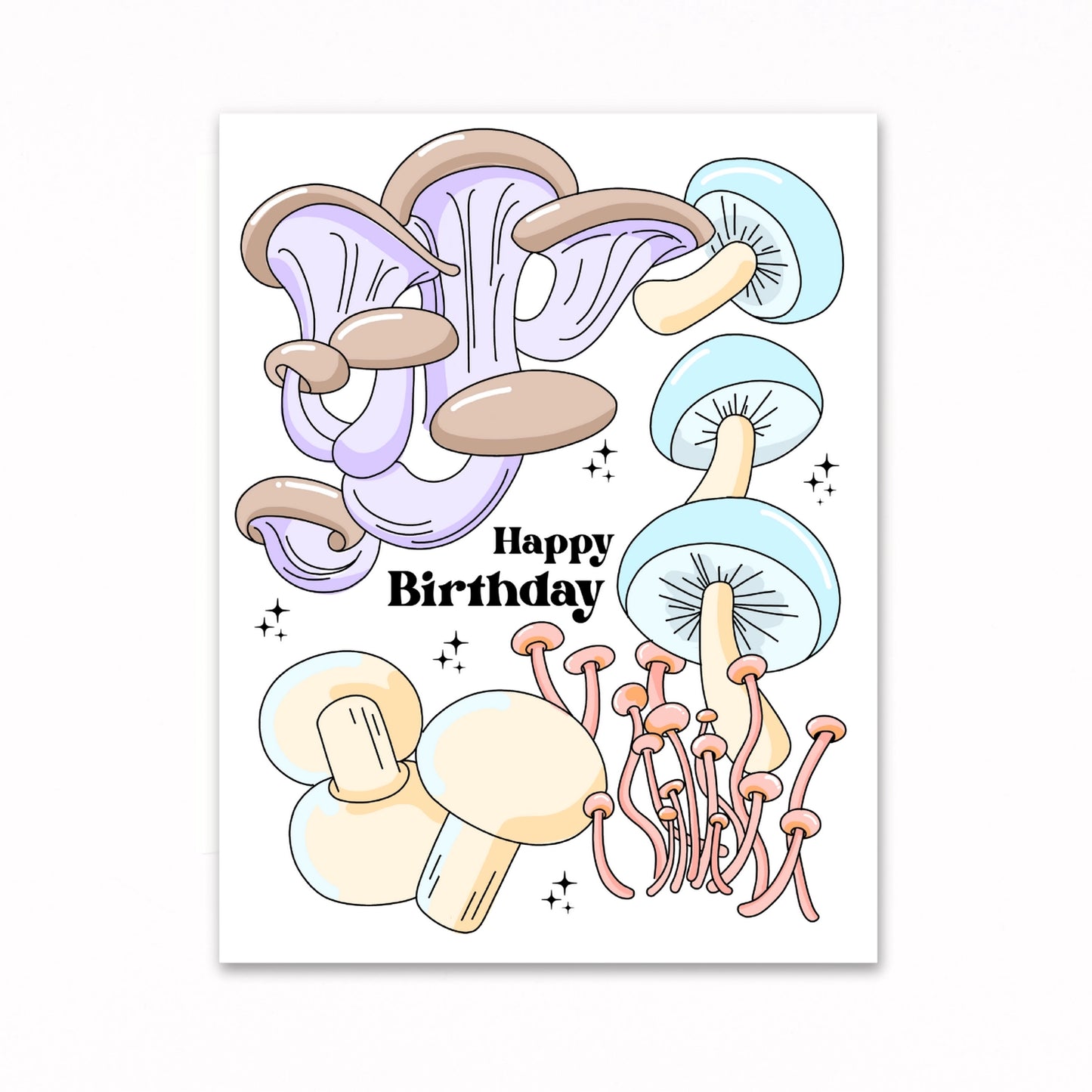 SimplyMKO - Happy Birthday Mushroom Greeting Card