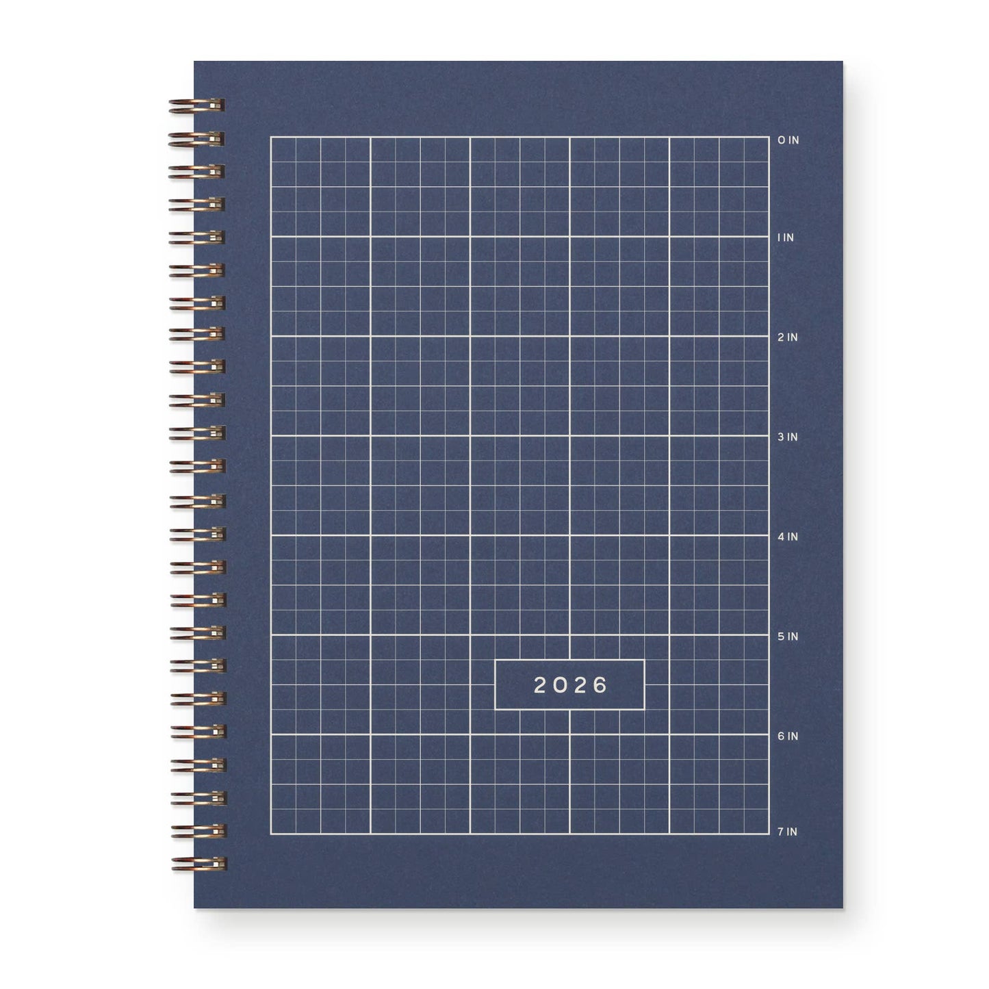 Deep Blue Ruler Grid - 2026 Planner
