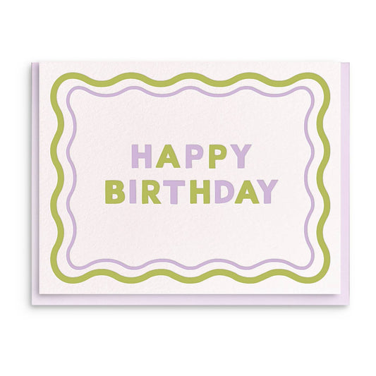 Dahlia Press - Birthday Wave - Letterpress Greeting Card