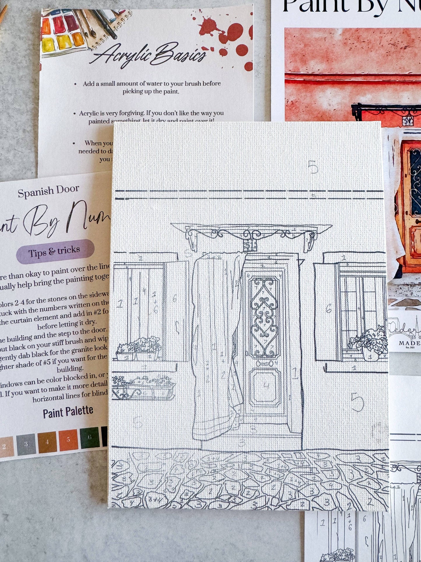 Spanish Door - Mini Paint By Number
