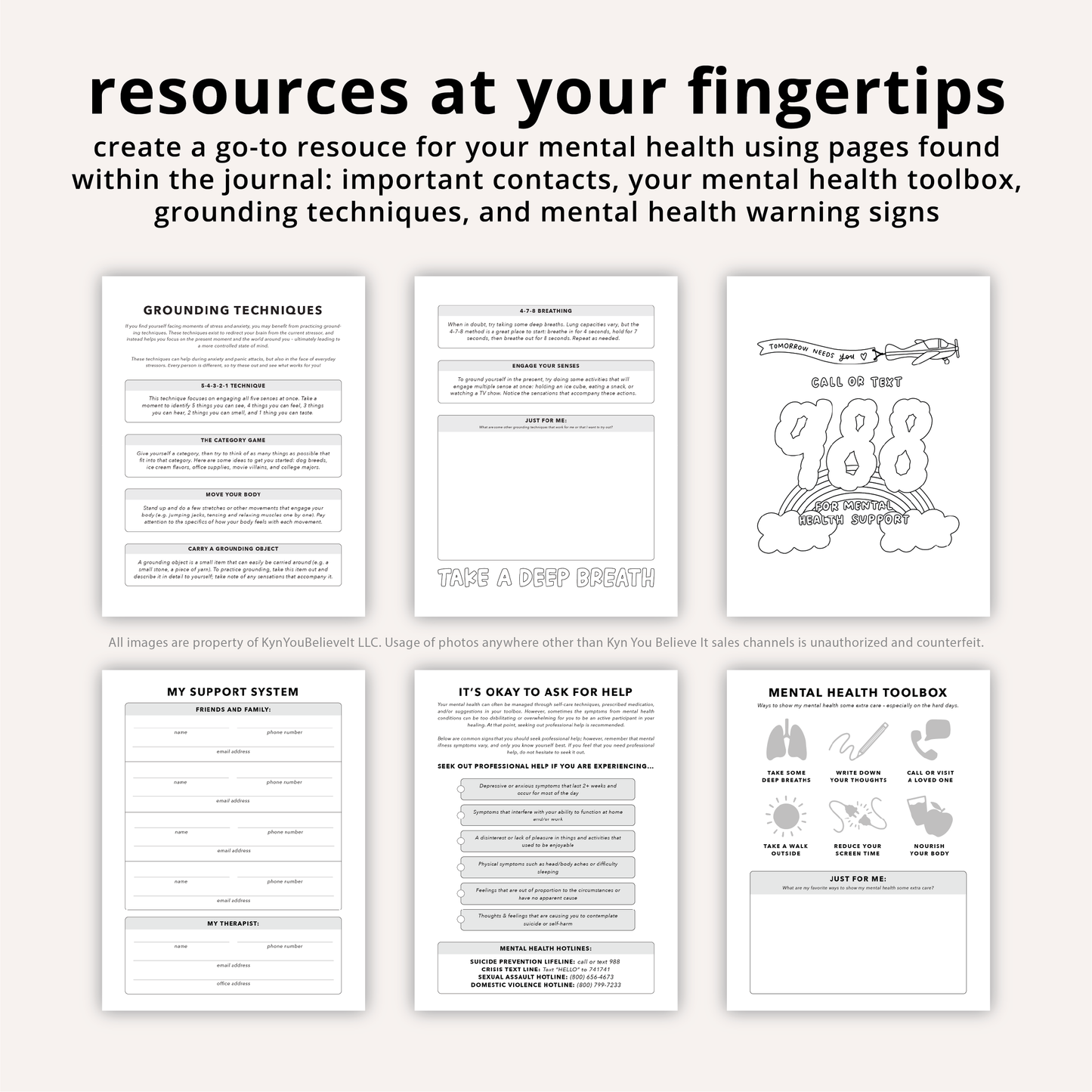 Kyn You Believe It - Blue Cover Mental Health Journal