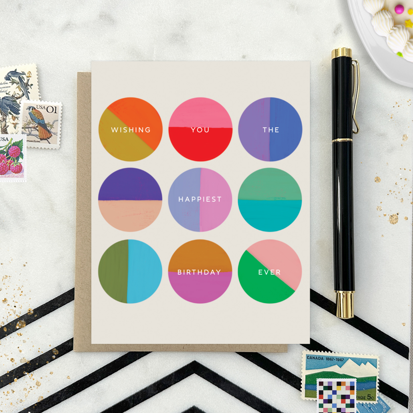 Barone and Co. - Happiest Birthday Circles Birthday Card