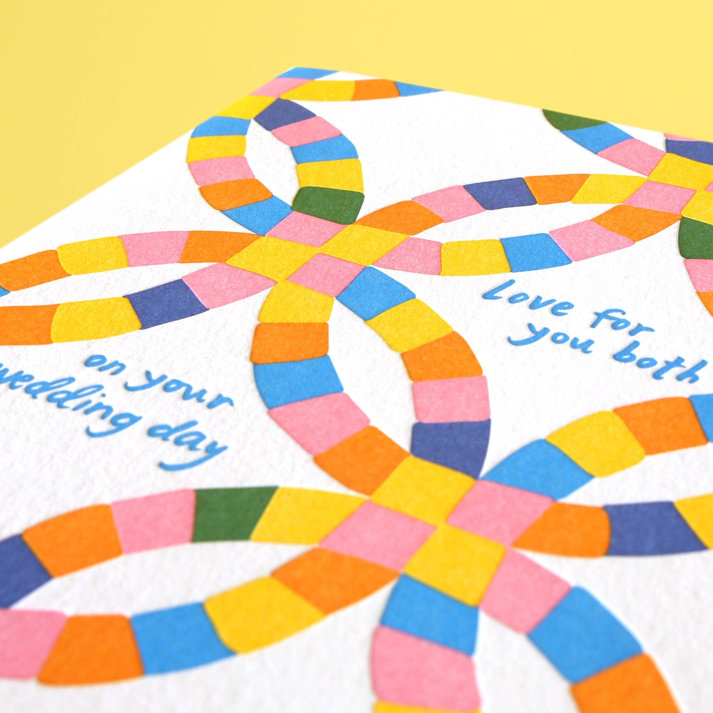 Wedding Quilt - Letterpress Greeting Card