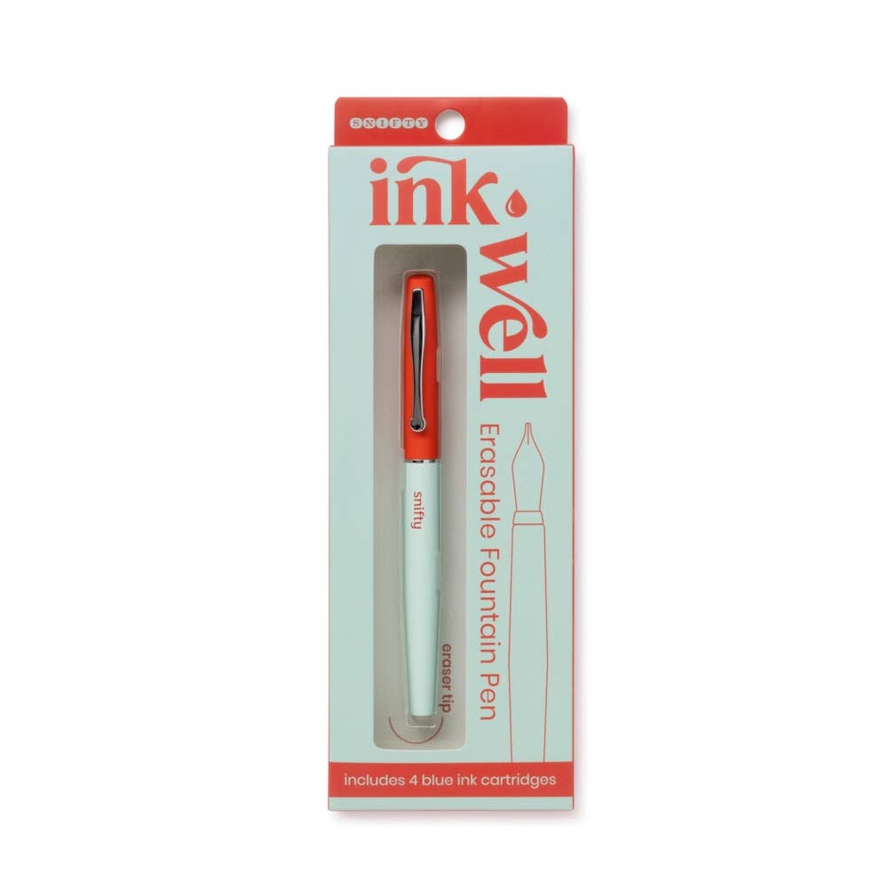 SNIFTY - INK WELL ERASABLE FOUNTAIN PEN - TOMATO/MINT