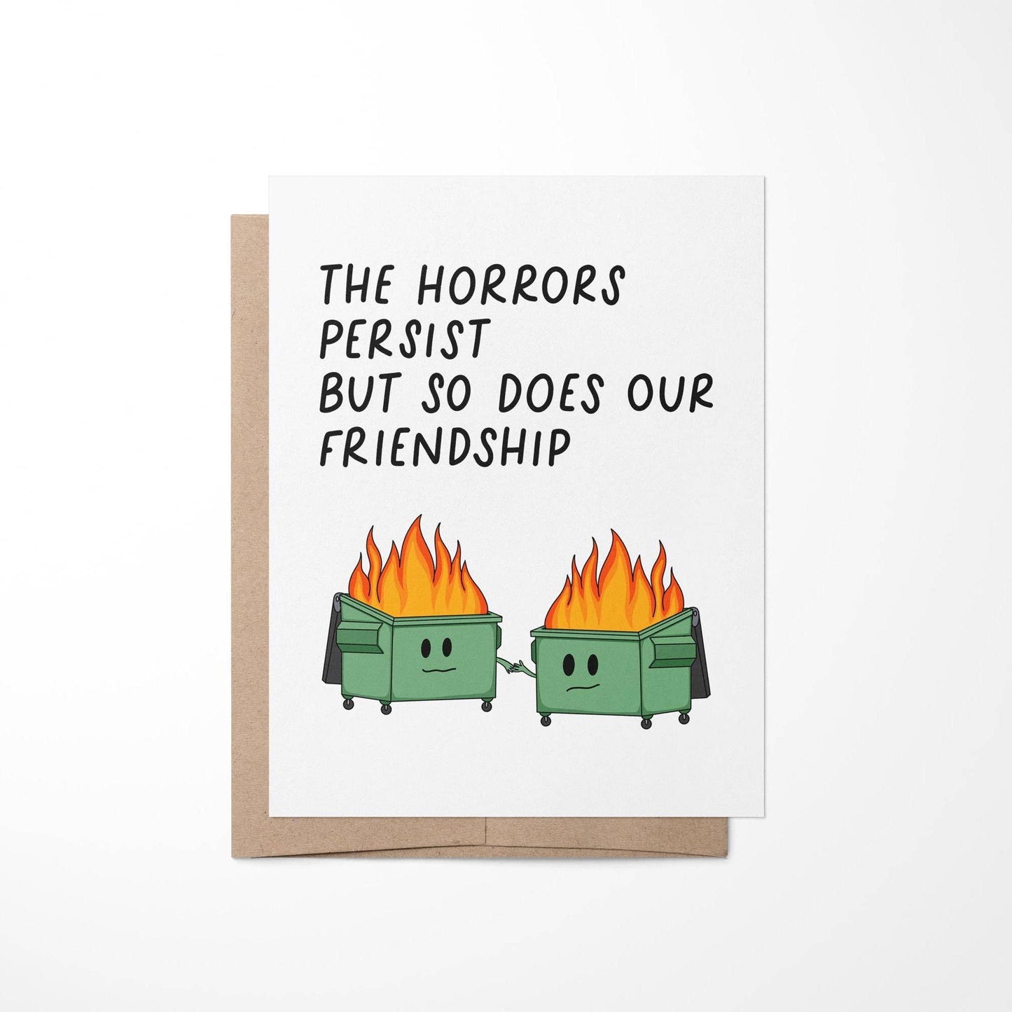 MangoIllustrated - The horrors persist friendship card