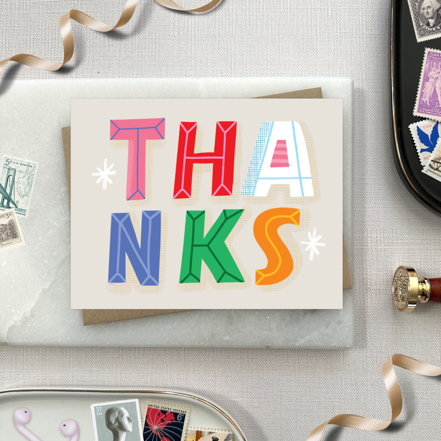Barone and Co. - Block Letters TY Thank You Card