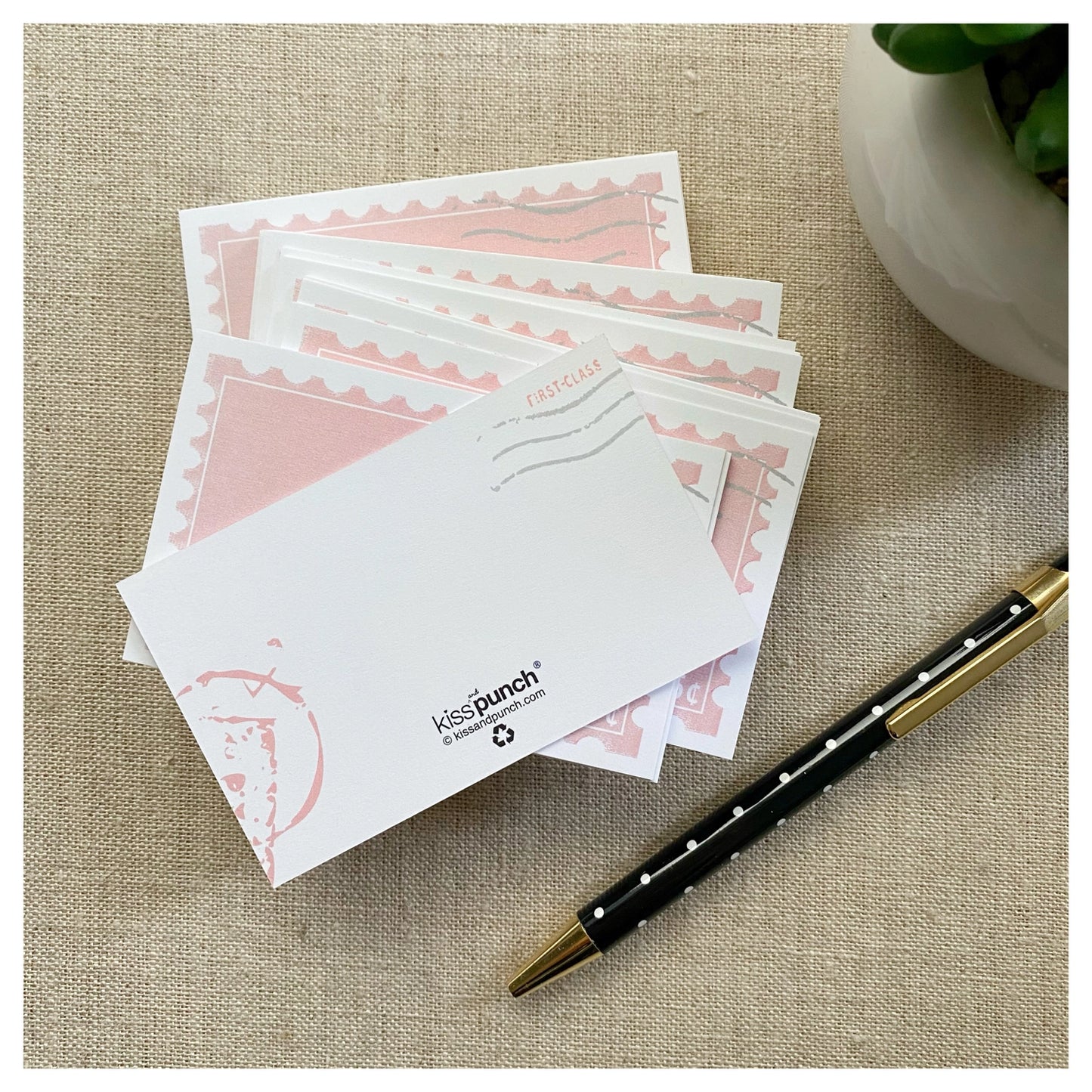 Pink Forever Stamp - Mini Notecard Set of 60