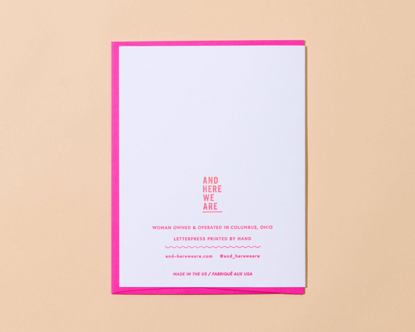 And Here We Are - Weird & Wonderful Wedding Letterpress Greeting Card