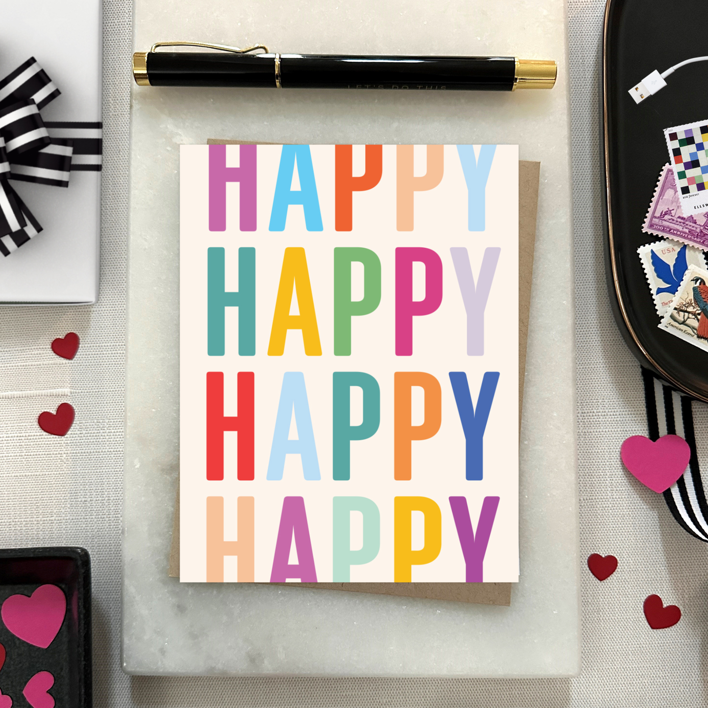 Barone and Co. - Happy Stacked Birthday Card
