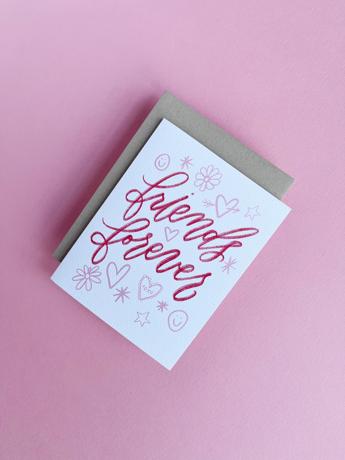Friends Forever Card - Friendship Girlfriends BFF Valentine