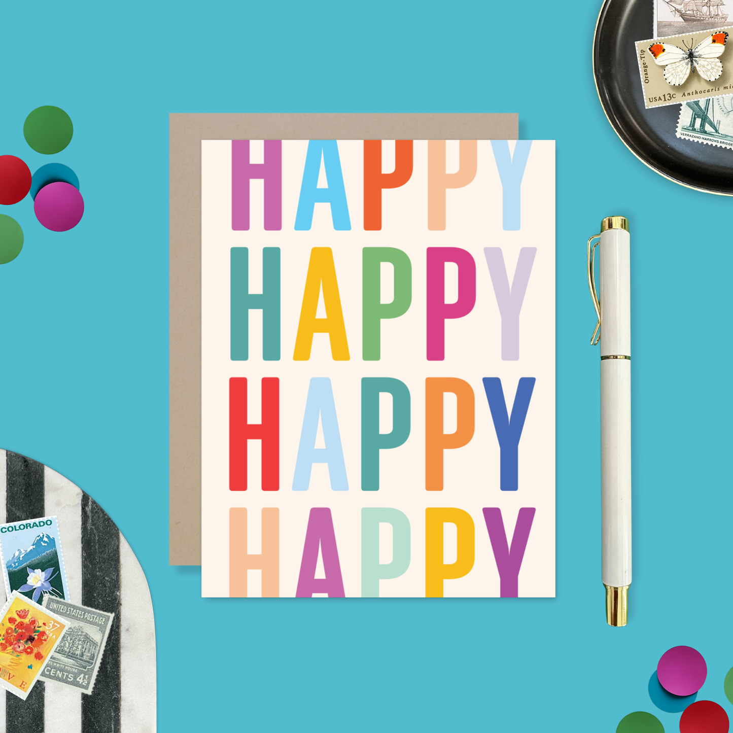 Barone and Co. - Happy Stacked Birthday Card