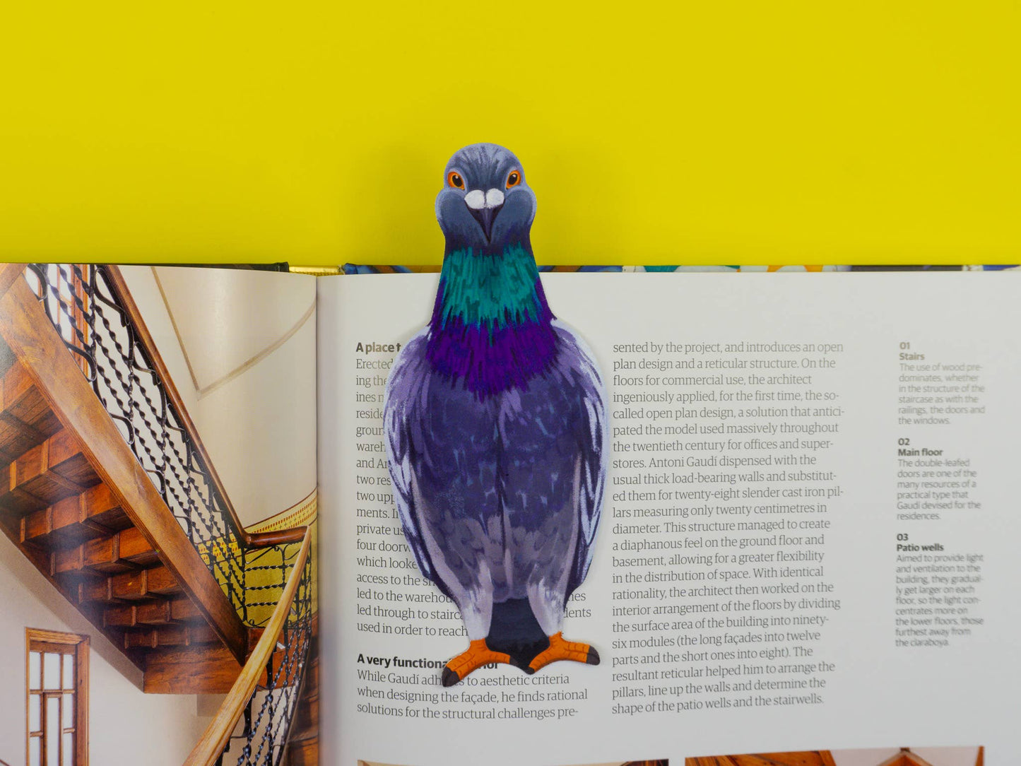 Grey Street Paper - Pigeon Die-Cut Bookmark